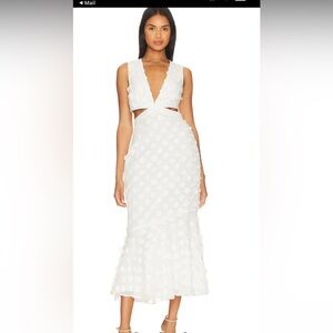 MILLY Orlla 3D Circle Dress White Sz 2